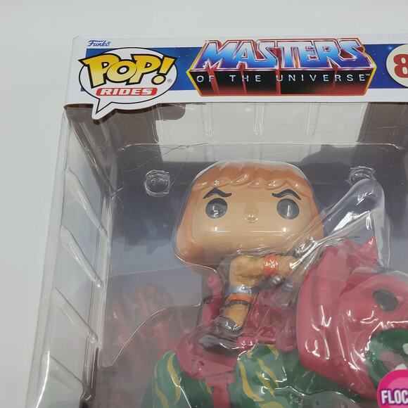 Funko pop! Rides, Master of the Universe, He-Man on Battle Cat, Flocked #84 New - Picture 3 of 8